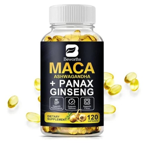 Beworths Maca Ashwagandha + Panax Ginseng Capsules